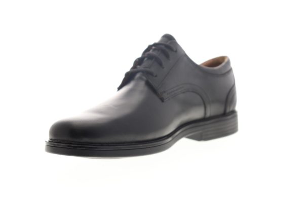 Clarks Un Aldric Lace 26132677 Mens Black Wide 2E Plain Toe Oxfords Shoes Online - Image 4