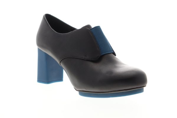 Camper Myriam 22531-002 Womens Black Leather Slip On Wedges Heels Shoes Sale - Image 2
