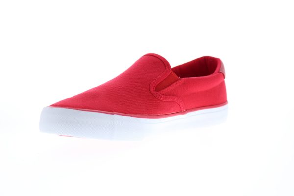 Lugz Clipper MCLIPRC-637 Mens Red Canvas Slip On Lifestyle Sneakers Shoes Online Sale - Image 4