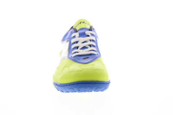 Lotto Gravity V 700TF R5515 Mens Green Leather Low Top Athletic Soccer Shoes Fashion - Image 3