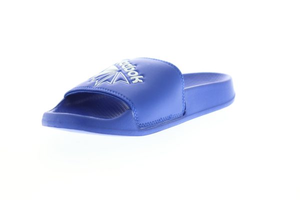 Reebok Classic Slide DV4101 Mens Blue Slip On Slides Sandals Shoes Discount - Image 4
