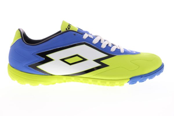 Lotto Gravity V 700TF R5515 Mens Green Leather Low Top Athletic Soccer Shoes Fashion
