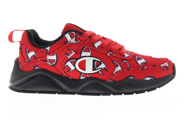 Champion 93 Eighteen Repeat C CM100241M Mens Red Canvas Lifestyle Sneakers Shoes Hot on Sale