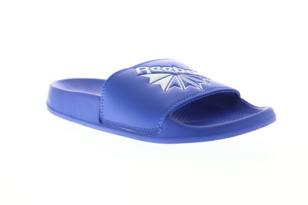 Reebok Classic Slide DV4101 Mens Blue Slip On Slides Sandals Shoes Discount - Image 2