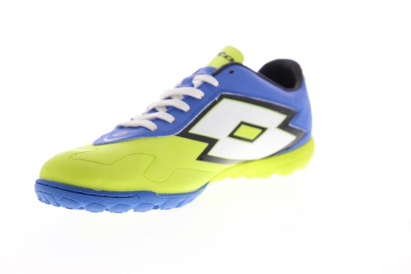 Lotto Gravity V 700TF R5515 Mens Green Leather Low Top Athletic Soccer Shoes Fashion - Image 4