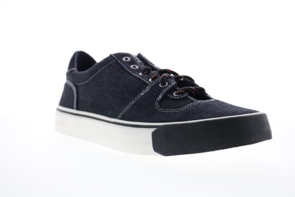 Diesel 355 Flip S-Flip Low Mens Blue Canvas Lace Up Lifestyle Sneakers Shoes Online - Image 2