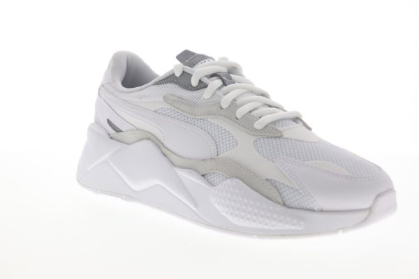 Puma RS-X3 Puzzle 37157003 Mens White Mesh Lace Up Lifestyle Sneakers Shoes Discount - Image 2