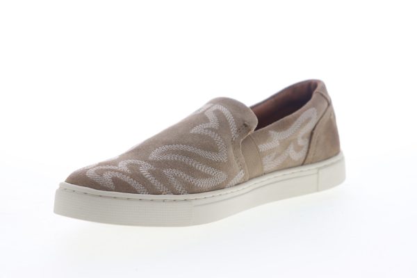 Frye Ivy Primrose Slip On 70371 Womens Beige Tan Suede Lifestyle Sneakers Shoes For Discount - Image 4