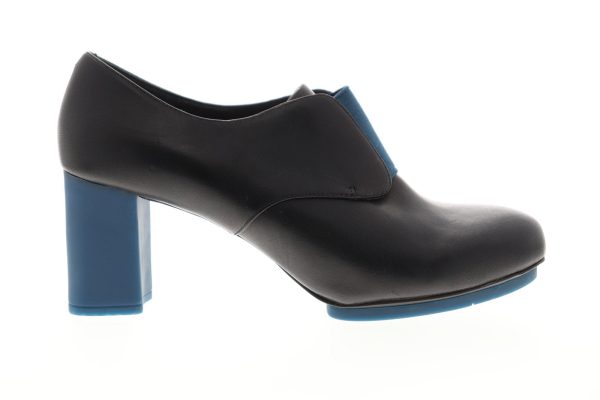 Camper Myriam 22531-002 Womens Black Leather Slip On Wedges Heels Shoes Sale