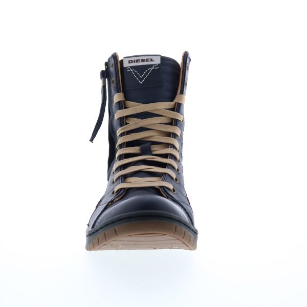 Diesel Tatradium D-Valadium Mens Blue Leather Lace Up Lifestyle Sneakers Shoes Online Hot Sale - Image 3