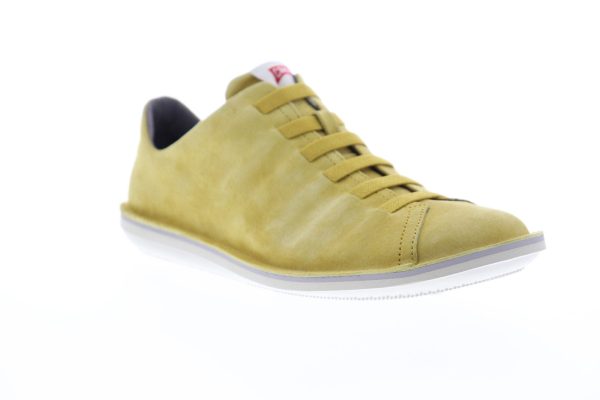 Camper Beetle 18751-063 Mens Yellow Suede Low Top Lace Up Euro Sneakers Shoes Online - Image 2