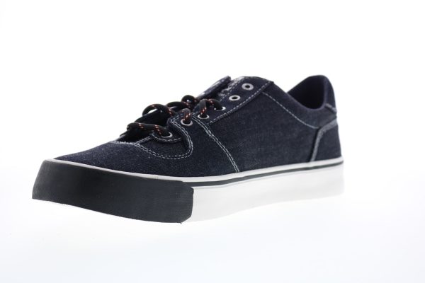Diesel 355 Flip S-Flip Low Mens Blue Canvas Lace Up Lifestyle Sneakers Shoes Online - Image 4