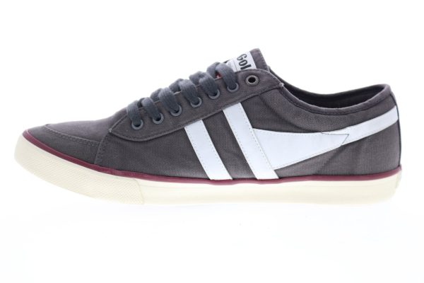 Gola Comet CMA516 Mens Gray Canvas Lace Up Lifestyle Sneakers Shoes Fashion - Image 5