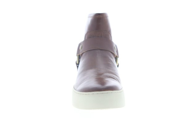 Frye Lena Harness Bootie 70276 Womens Brown Leather Zipper Booties Boots For Sale - Image 3