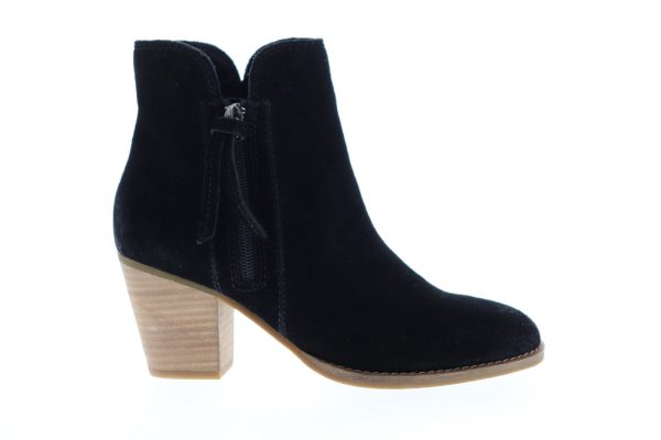 Frye Allister Zip Bootie 70695 Womens Black Suede Zipper Booties Boots Fashion