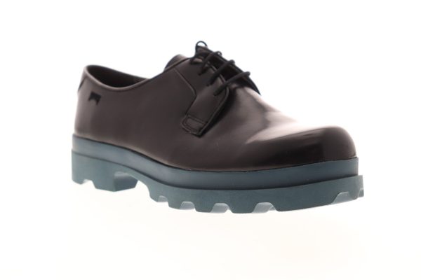 Camper Mil 22074-026 Womens Black Leather Lace Up Oxford Flats Shoes Hot on Sale - Image 2