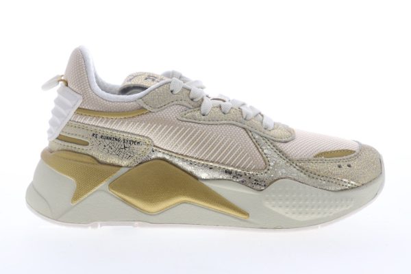 Puma Rs-X Winter Glimmer 37276101 Womens Gold Yellow Lifestyle Sneakers Shoes For Cheap