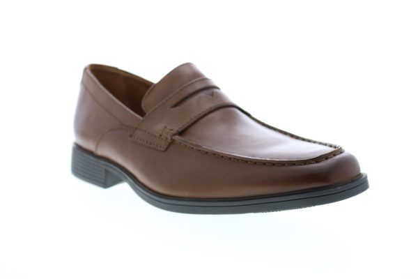 Clarks Tilden Way 26131576 Mens Brown Leather Slip On Penny Loafers Shoes Online - Image 2