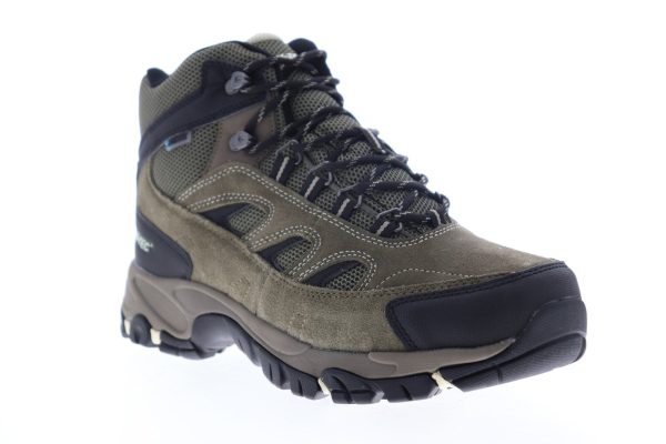 Hi-Tec Ramsey Waterproof 54245W Mens Green Wide 2E Suede Hiking Boots Sale - Image 2