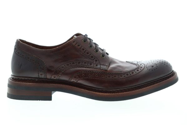 Frye Graham Wingtip 80097 Mens Brown Leather Low Top Lace Up Oxfords Shoes For Discount