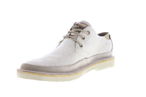 Camper Morrys K100088-009 Mens Beige Tan Canvas Low Top Plain Toe Oxfords Shoes For Sale - Image 4