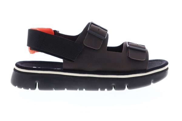 Camper Oruga K100287-006 Mens Brown Leather Adjustable Strap Sport Sandals Shoes For Cheap