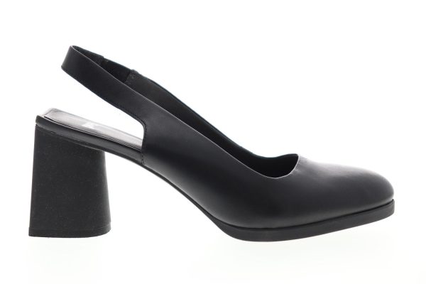 Camper Lea K200107-003 Womens Black Leather Slip On Pumps Heels Shoes For Cheap