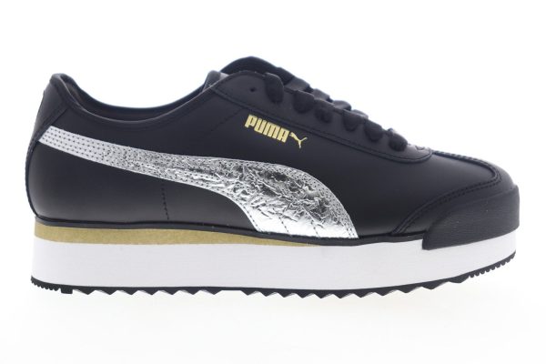Puma Roma Amor Metal 37170202 Womens Black Low Top Lifestyle Sneakers Shoes For Cheap