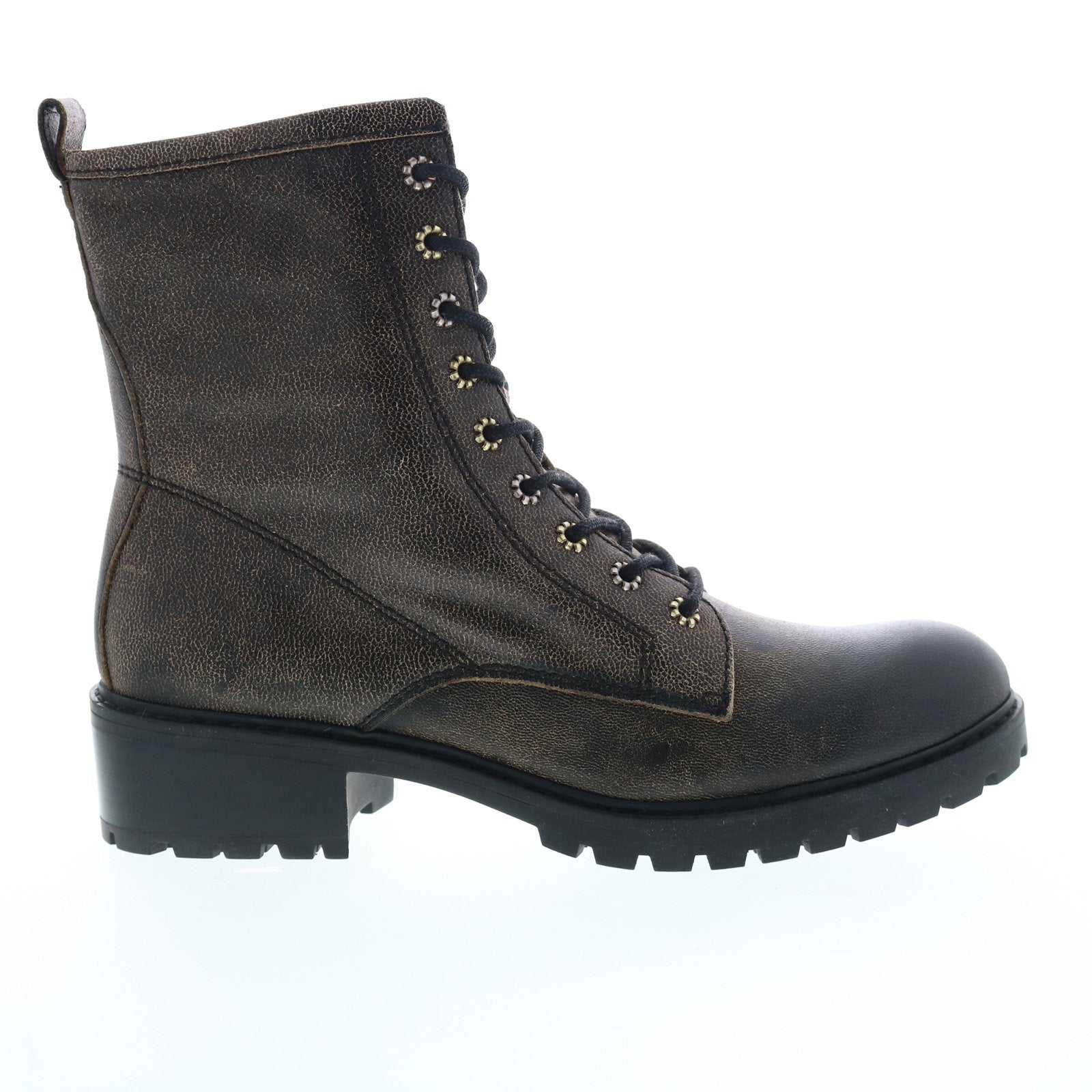 Frye Anise Combat 70702 Womens Brown Leather Zipper Casual Dress Boots Online now