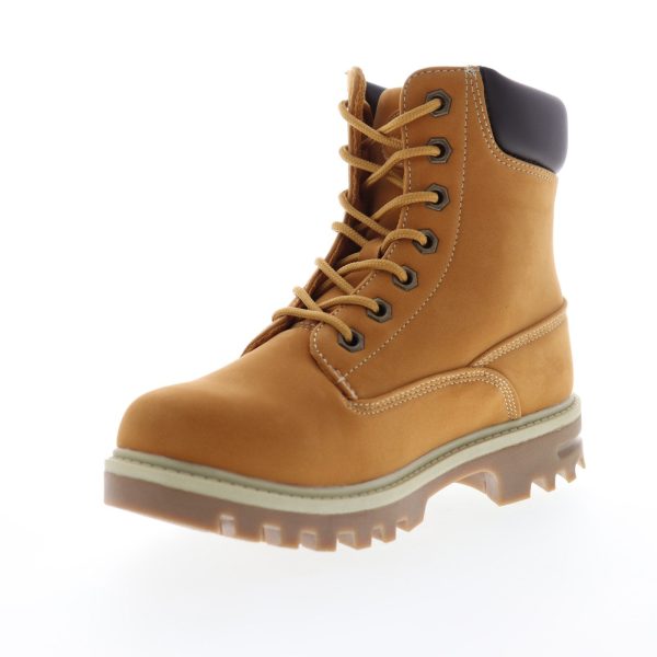 Lugz Empire Hi Wr GEMPHK-747 Mens Brown Leather Lace Up Casual Dress Boots Online Hot Sale - Image 4