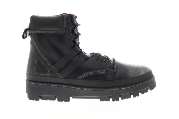 Diesel D-Vibe Hikeb Y01818-P0134-T8013 Mens Black Leather Casual Dress Boots Discount