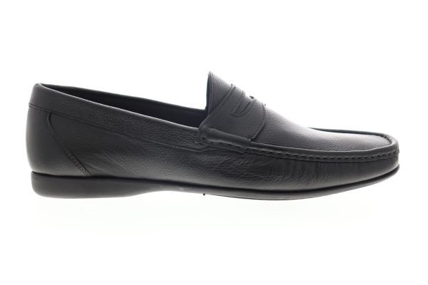 Bruno Magli Panico BM600660 Mens Black Leather Low Top Penny Loafers Shoes Online Sale