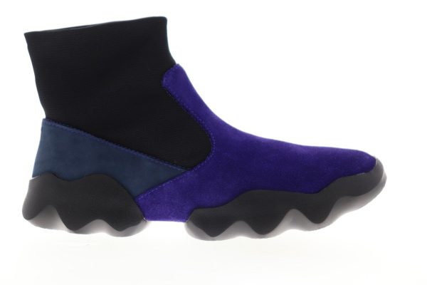 Camper Dub K400078-006 Womens Blue Black Suede High Top Euro Sneakers Shoes Online Sale