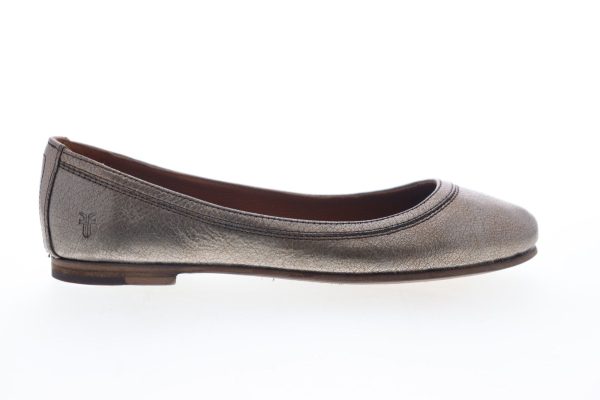 Frye Carson Ballet 78249 Womens Gold Yellow Leather Slip On Flats Shoes Cheap