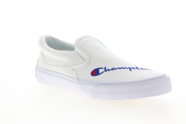 Champion Fringe Slip On CP100556M Mens White Canvas Lifestyle Sneakers Shoes Hot on Sale - Image 2