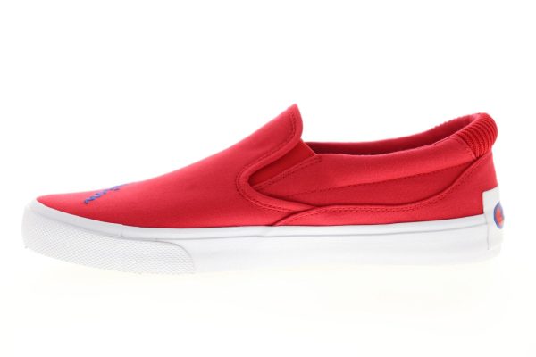 Champion Fringe Slip On CP100558M Mens Red Canvas Lifestyle Sneakers Shoes For Sale - Image 5