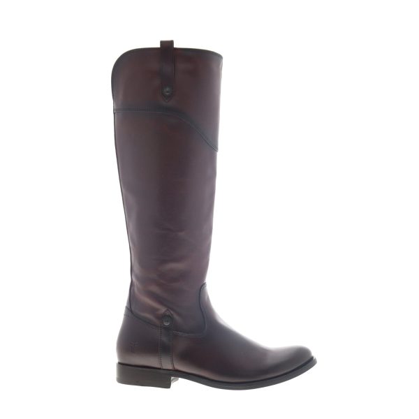 Frye Melissa Tab Tall 70110 Womens Red Leather Zipper Casual Dress Boots For Sale
