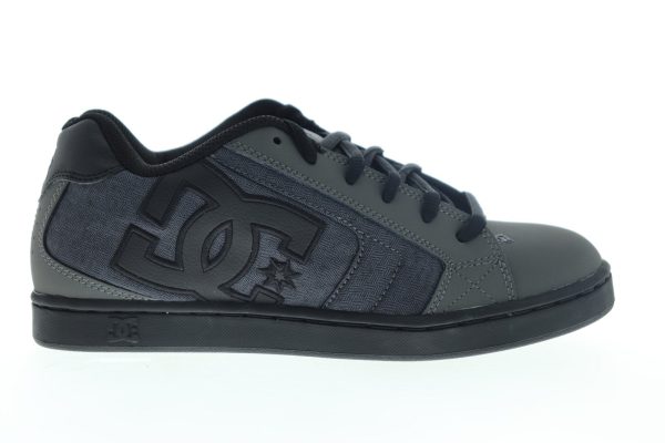 DC Net SE 302297 Mens Gray Leather Lace Up Skate Sneakers Shoes Online Hot Sale