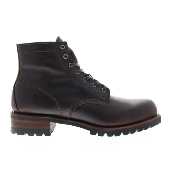 Frye Addison Lug Lace Up 86177 Mens Brown Leather High Top Casual Dress Boots For Discount