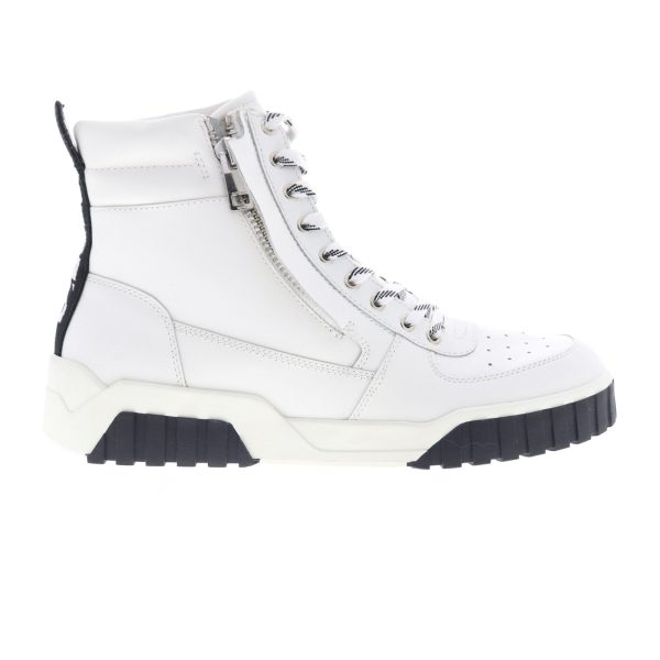 Diesel S-Rua MC Mens White Leather High Top Lace Up Lifestyle Sneakers Shoes Supply