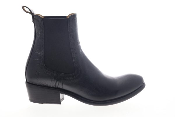 Frye Carson Chelsea 76676 Womens Black Leather Slip On Boots Cheap