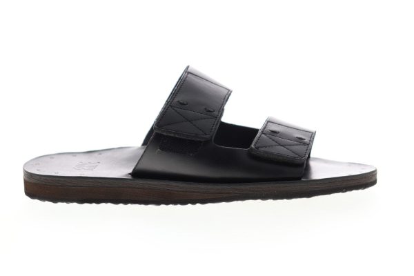 Frye Cape Double Band 80504 Mens Black Leather Sport Sandals Shoes For Discount