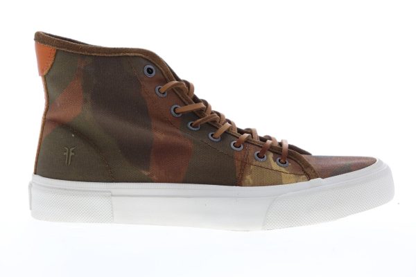 Frye Ludlow High 81490 Mens Brown Suede High Top Lifestyle Sneakers Shoes Sale
