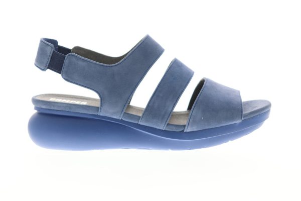 Camper Balloon K200611-002 Womens Blue Suede Slingback Sandals Shoes on Sale