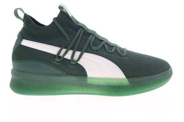 Puma Clyde Court GW 19171205 Mens Green Canvas Lace Up Athletic Basketball Shoes Online