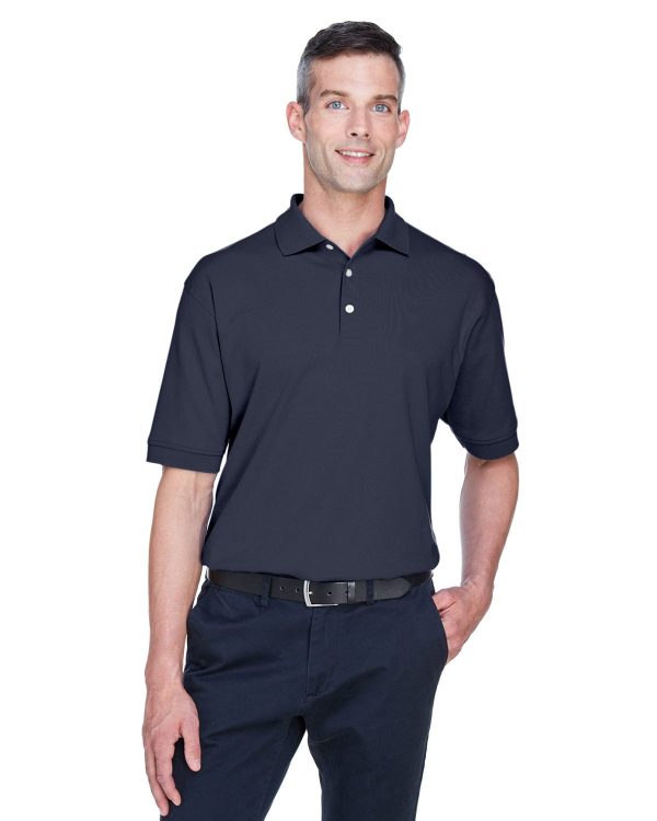 Devon & Jones Perfect Pima Interlock Polo Shirt | Navy Cheap