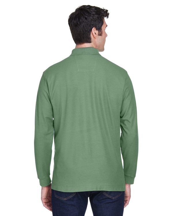 Devon & Jones Fine Pima Pique Long Sleeve Polo Shirt | Dill Online - Image 2