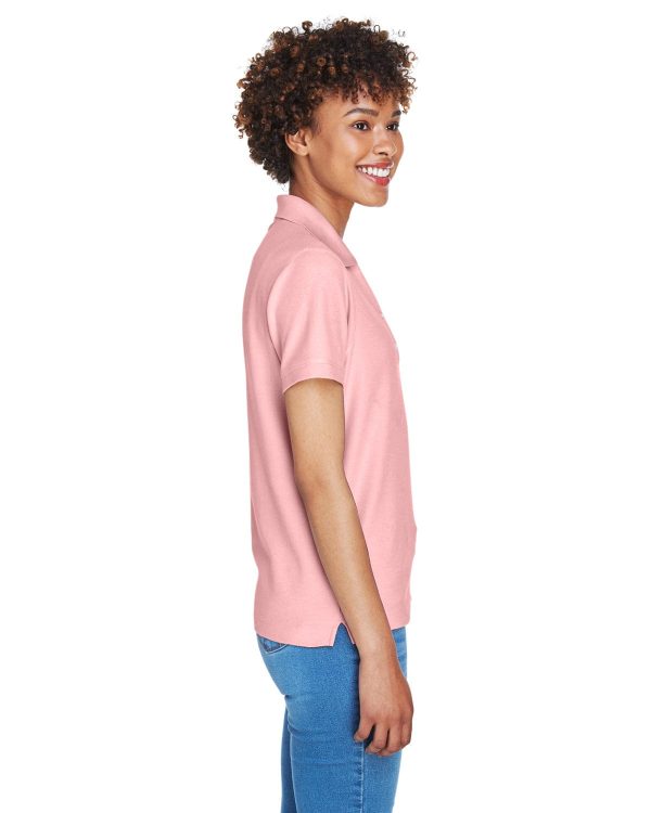 Devon & Jones Ladies Fine Pima Pique Polo | Pink Online Sale - Image 3