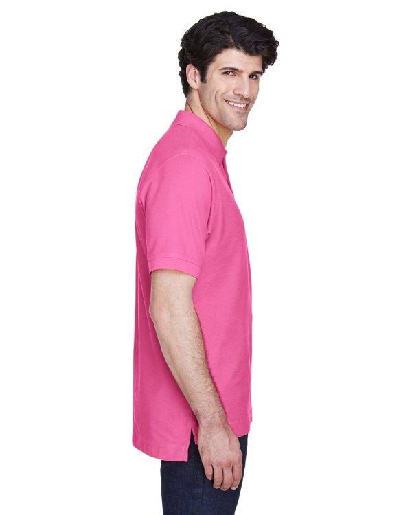 Devon & Jones Fine Pima Pique Polo Shirt | Charity Pink Discount - Image 3