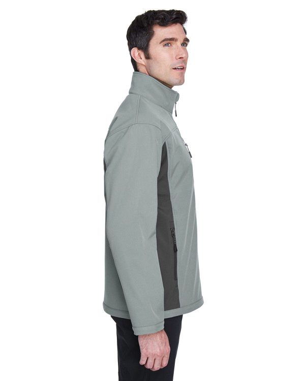 Devon & Jones Mens Soft Shell Colorblock Jacket | Charcl  Dk Chrcl on Sale - Image 3